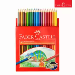 Faber Castell Pre Sharpened Coloring Pencil With Colors Of Nature- 24pcs