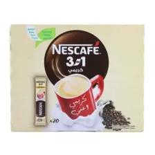 Nescafe 3 in 1 Creamy & Rich Coffee Pouch, Box of 20 Pieces
