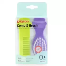 Pigeon Comb And Hair Brush Set For Babies Delicate Scalp- Multi-Color
