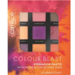 Catrice Colour Blast Eyeshadow Palette 9 Shades With Water Activated Cake Liner- 010 Tangerine Meets Lilac