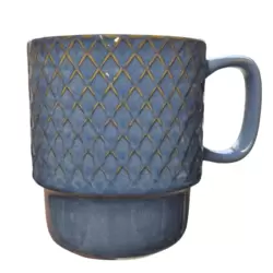 Bosmarlin Large Ceramic Stackable Coffee Mug- Blue