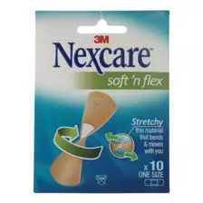 Nexcare Soft'N Flex Stretchy Bandage Strips, Pack of 10pcs- 25mm X72mm