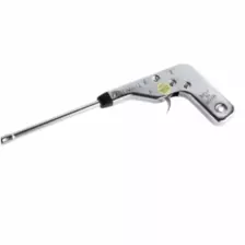 Spark-L Gas Lighter, Hand Gun style Lighter - Silver Operates Both Gas and Electricity for efficient