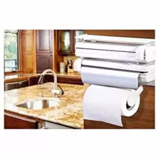 Kitchen Triple Paper Dispenser, White