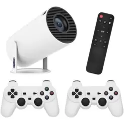 Wireless Retro Game Console with Multifunctional Projector Plug, Play TV Video Game Stick and Remote