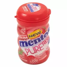 Mentos Pure Strawberry Fruit Flavored Chewing Gum, 50 Pieces, 87.5gm