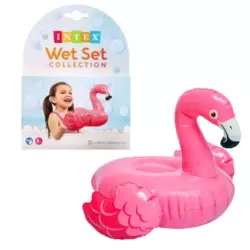 Intex Puff And Play Inflatable Flamingo Shaped Drink Holder- Pink