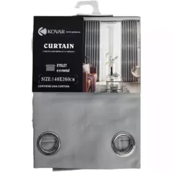 Kovar Bedroom And Living Room Window Eyelet Curtain 140X260cm- Silver
