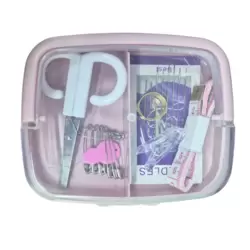 Portable Travel Mini Sewing Kit With 20 Colorful Thread In Foldable Case