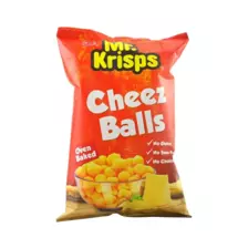 Mr Krisps Cheez Balls Oven Baked Snacks- 80gms