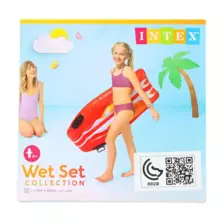 Intex Wet Collection Inflatable Wave Rider Inflatable Joy Rider- Red- 1.12m X 62cm