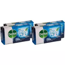 Dettol Instant Cool Antibacterial Bathing Soap Bar With Menthol And Eucalyptus,165gm Pack Of 4