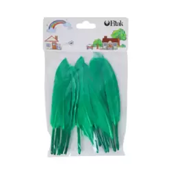 Decorative Goose Feather For Wedding Party Home Decorations And Crafts 20pcs- Green