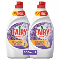 Fairy Max Plus Refreshing Lavender Fragranced Dishwashing Liquid- 2X600ml