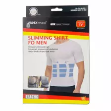 Lordex Fitness Slimming Shirt for Men, Unique knitting design, LX-PH-M-291, White