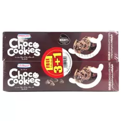 Americana Double Chocolate Chip,Original Choco Cookies With Hershey's Chocolate Chips- 4X100gms