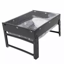 Portable Folding Charcoal Barbecue Grill, Stainless Steel Thickened BBQ Grill, Portable Charcoal out