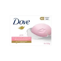 Dove Pink Soap Bar For Soft Smooth Glowing Skin- 4X125gms