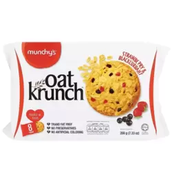 Munchys Strawberry and Blackcurrant Oat Krunch Cookies 8pcs- 208gms