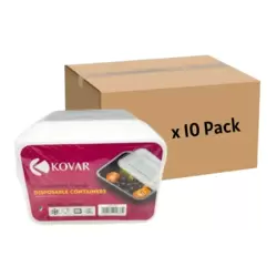 Kovar Disposable Bulk 500ml Capacity Container Box- 10 Pack X 25pcs (Please Note That Delivery Will Be Done Within 2-4 Days)