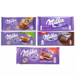 Milka Milk Chocolate Bar In Assorted Flavor- 100gms