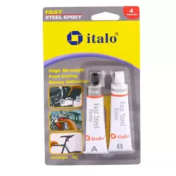 Italo Fast Steel Epoxy, Resin and Hardener Fast Steel Epoxy, 34G