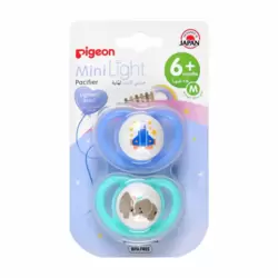 Pigeon Minilight 6+ Months M Size Pacifier For Boy Baby- 2pcs