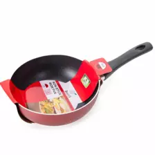 Beefit 20cm Non-Stick Wok Pan - Maroon (BW-20R) Cooking Fry Pan Ultimate Induction Ready Wok Safe, E
