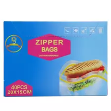 Sarvah Homes Zipper Bags OXO-Biodegradable - 30 pcs - 25X12cm Plastic Storing Meat and Vegetables, R