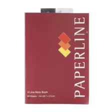 Paperline A4 size Notebook 4 line for School and Office Memo Subjects Notebooks Diary Journal Notebook with sky blue cover page