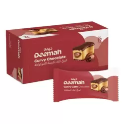 Deemah Curvy Cake Chocolate Filled Soft Cake- 12X45gms