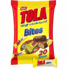 Nestle tola fuel up bites chocolate with caramel bar, 20 x 8 gm