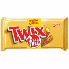 Twix chocolate bar twin pack 5x2x25g