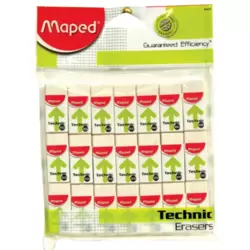 Maped White Dust Free Technic Eraser- 21pcs