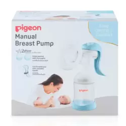 Pigeon Manual Breast Pump With Soft Silicone Cover- White