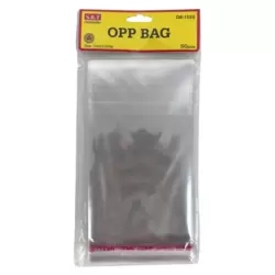 SBT Stationery Self-Adhesive 50 Pieces Transparent Cellophane Opp Bag- 12X20cm