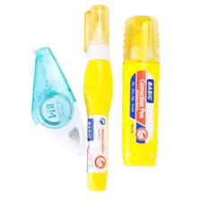 Basic Correction Pen + Correction Tape Set- Yellow