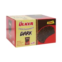 Ulkar Chocosandwich Dark Sandwich Cocoa Biscuits With Cocoa Hazelnut Cream- 20X23.5gms