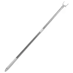 Telescoping Adjustable Clothes Pole With Stainless Steel Alloy Extending Closet Fork- 80cm