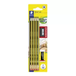 Staedtler Noris Stationery Pencil Set with Sharpener and Eraser- 5pcs