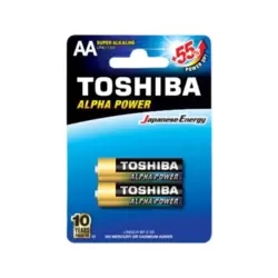 Toshiba LR6 Alpha Power AA Super Alkaline Battery 1.5V No Mercury And Cadium Added- 2pcs