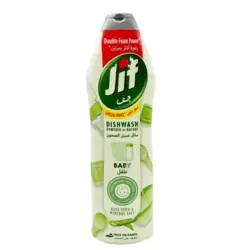 Jif Concentrated Antibacterial Aloe Vera and Mineral Salt Dishwash Liquid- 670ml