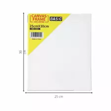 Basic Art and Craft Canvas Board, Cotton Canvas Frame 25X30cm- White