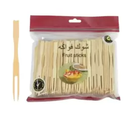 Natural Bamboo Miniature Appetizer Forks Fruit Sticks- 100pcs