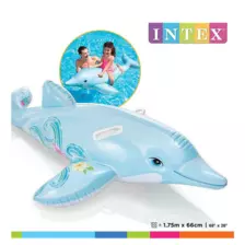 Intex Ride-On Dolphin Inflatable Swimming Toy, ,175 x 66 cm- 58535NP