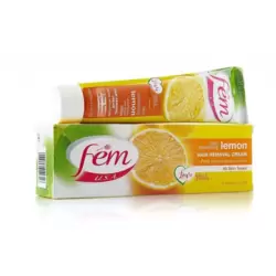 Fem USA Skin Refreshing Lemon Fragranced Hair Removal Cream- 120gms