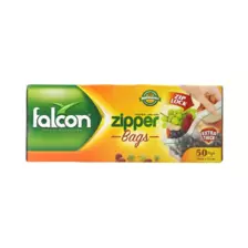 Falcon Zipper Freezer Bags Easy Lock Easy Open Oxo Biodegradable- 18X21 cm- 50 Bags