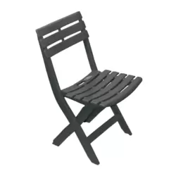 Eco Sturdy Plastic Folding Chair with Elegant Design And Smooth Finish- Gray