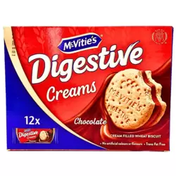 Mcvities Digestive Cream Chocolate Cream Filled Wheat Biscuit- 12X40gms