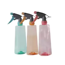 Multipurpose Refillable Empty Plastic Spray Bottle With Colored Trigger Sprayer- 3pcs